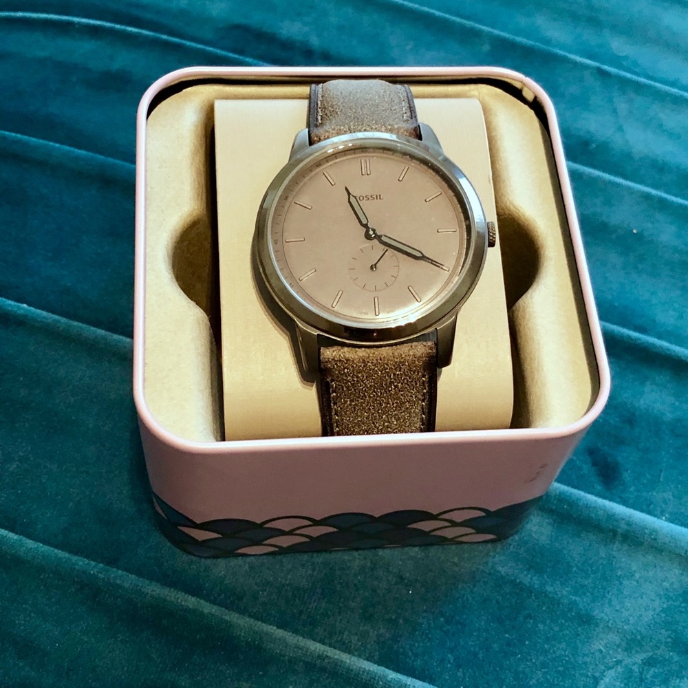 Fossil watch (Men’s) Grey with brown undertones